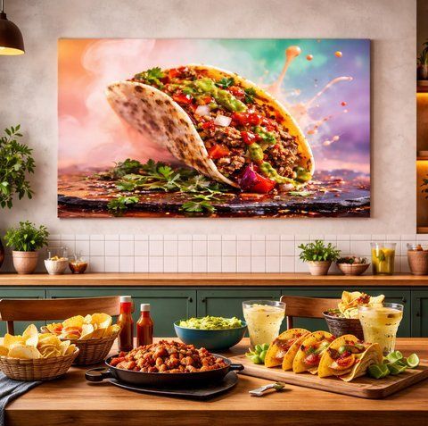 Картина "Flavor Explosion Taco" A004379 фото